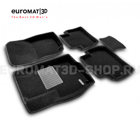 Текстильные 3D коврики Euromat3D Business в салон для Peugeot 4007 № EMC3D-003609