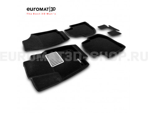 Текстильные 3D коврики Euromat3D Lux в салон для Skoda Rapid (2020-) № EM3D-004508