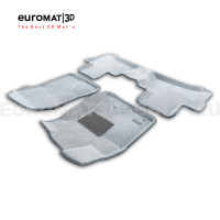Текстильные 3D коврики Euromat3D Business в салон для Lexus GX470 (1998-2008) № EMC3D-005121S Светло-серые
